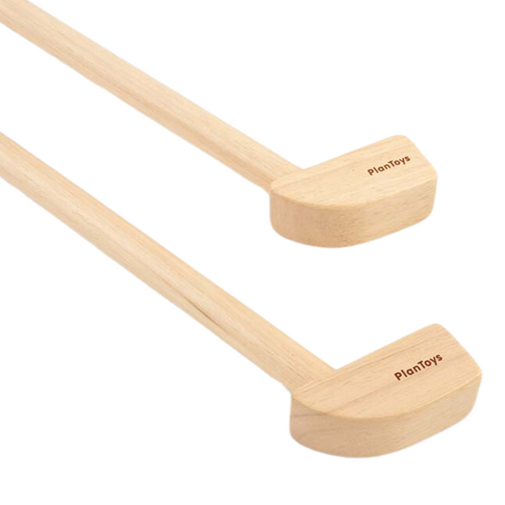 Kids wooden golf sticks