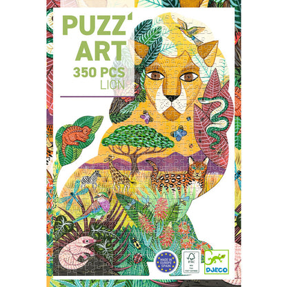 Lion Shaped Art Puzzle (350 pc)