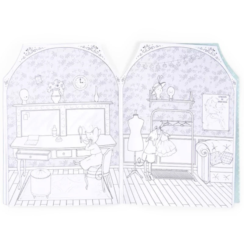 Livre de coloriage École de Danse avec autocollants