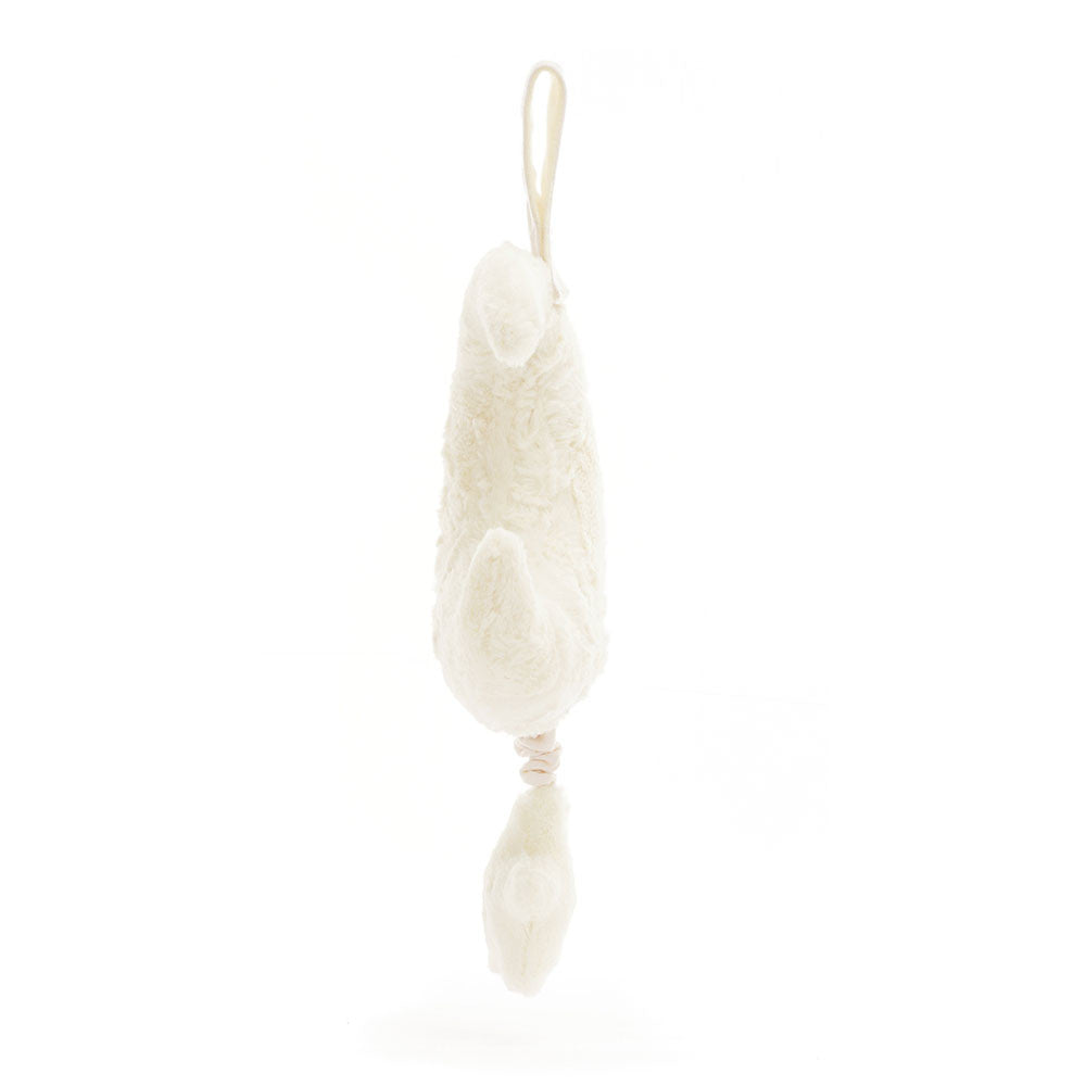 White decorative hanging ornament on a white background