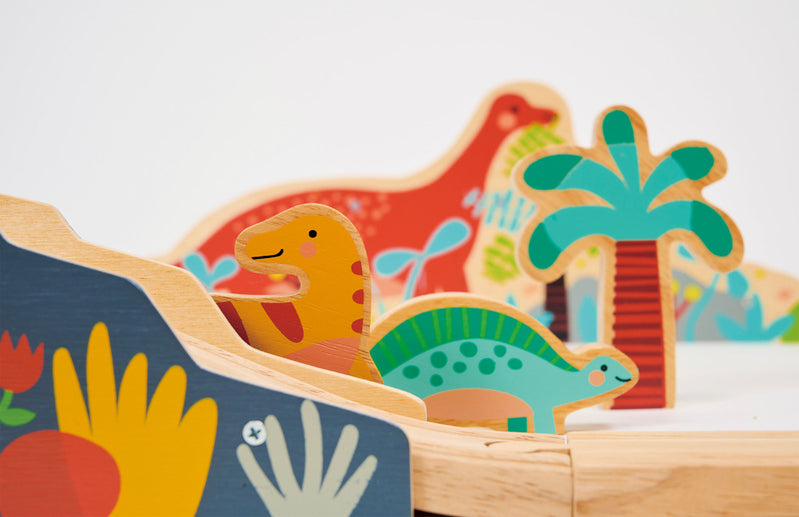 Ensemble de train de dinosaures du monde perdu