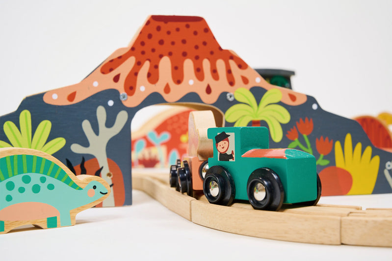 Ensemble de train de dinosaures du monde perdu