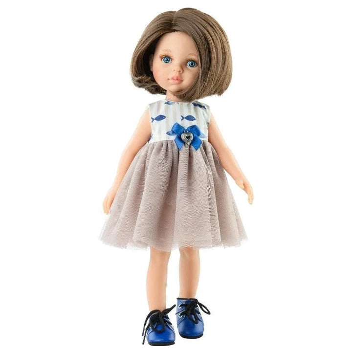 Paola reina Mari Mari 32cm brunette doll with blue eyes