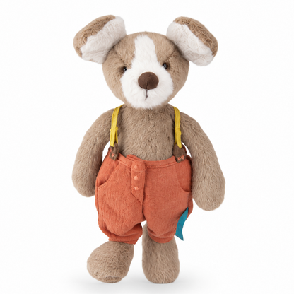 Moulin Roty Jack small dog doll, alternate front view