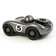 Toy car with number 5 on a white background