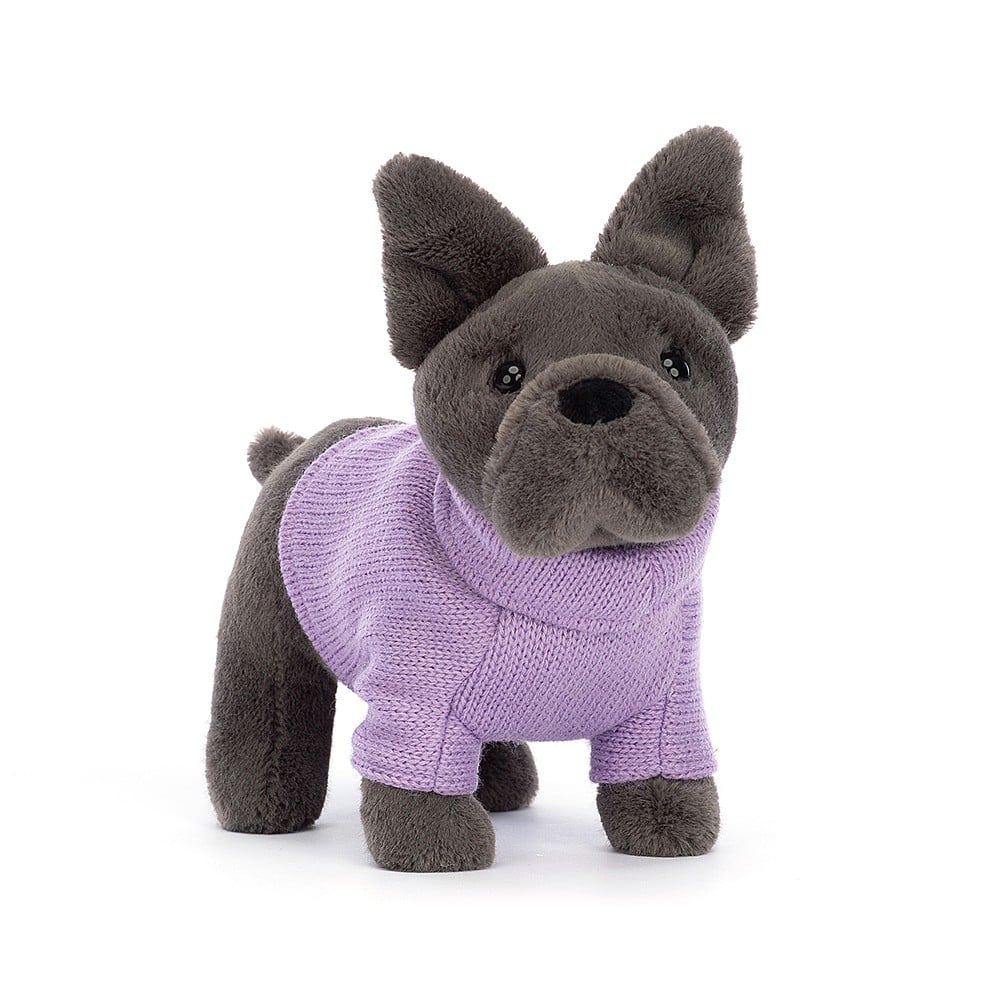 毛衣 法国斗牛犬 紫色