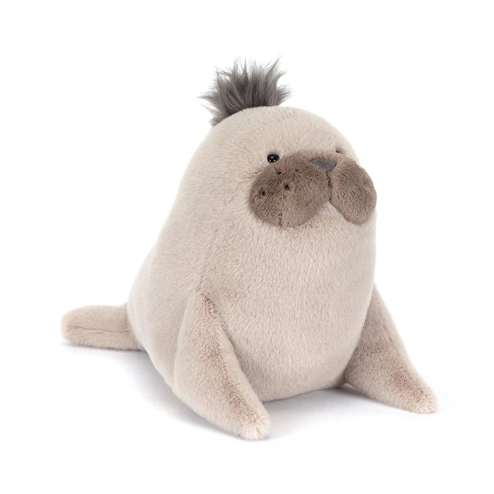 Jellycat Plush toy seal on a white background