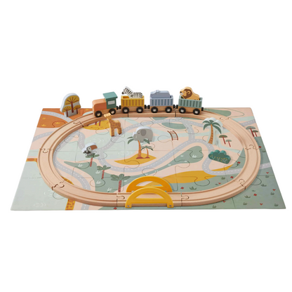 Animal Puzzle Train Set