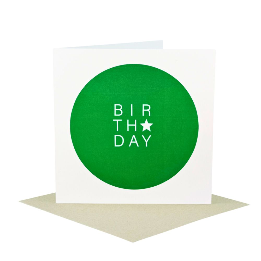 Birthday! - Large green polkadot