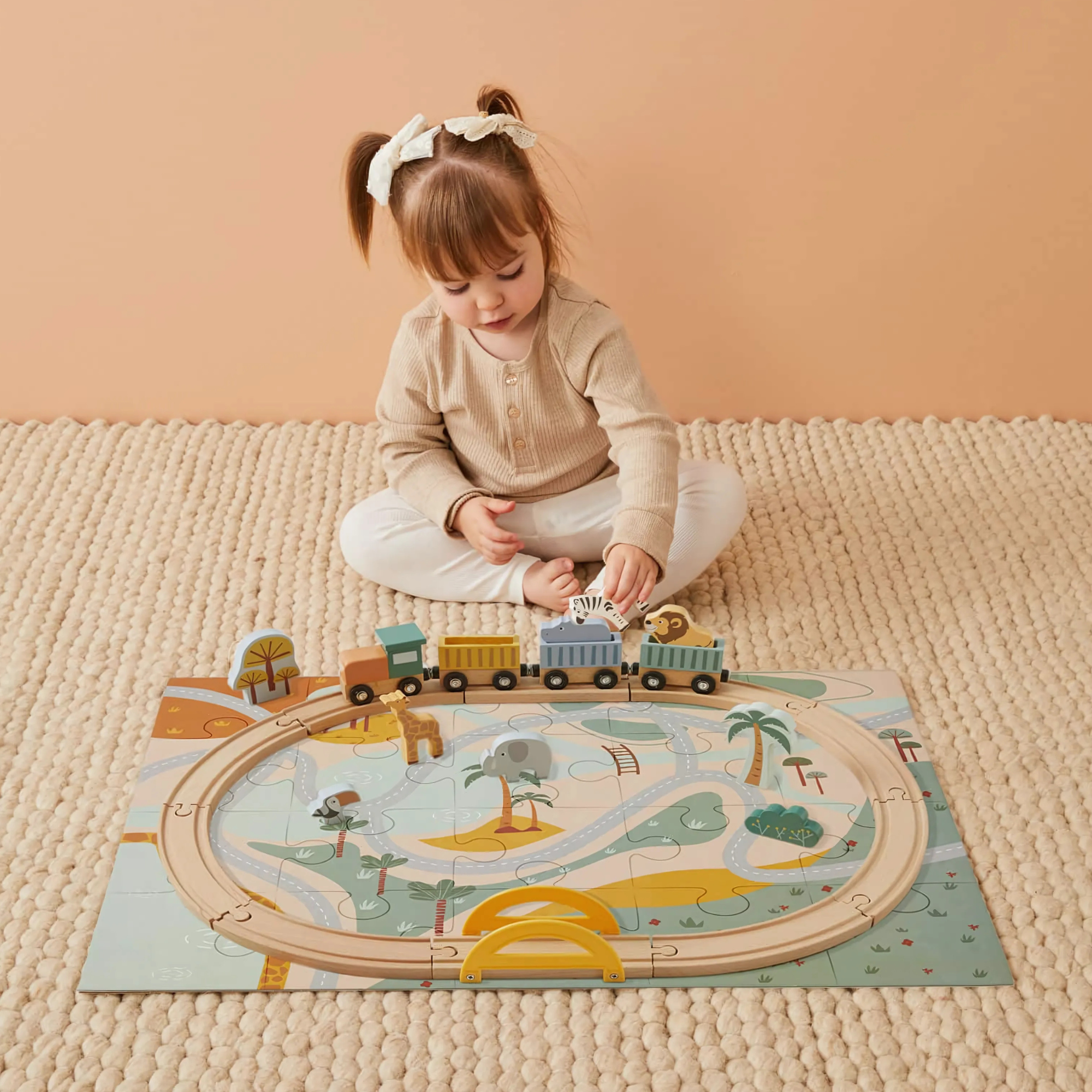 Animal Puzzle Train Set