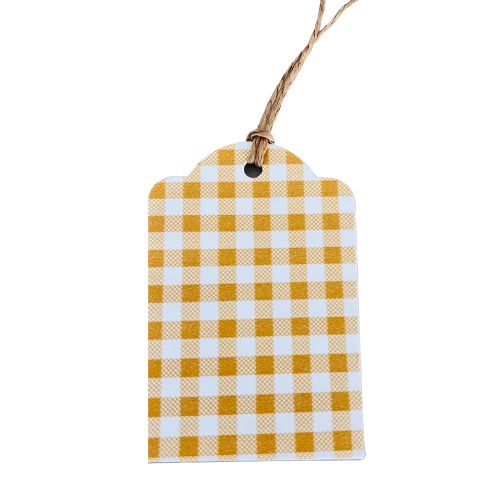 GIFT TAG - Toffee Gingham (all occasions)