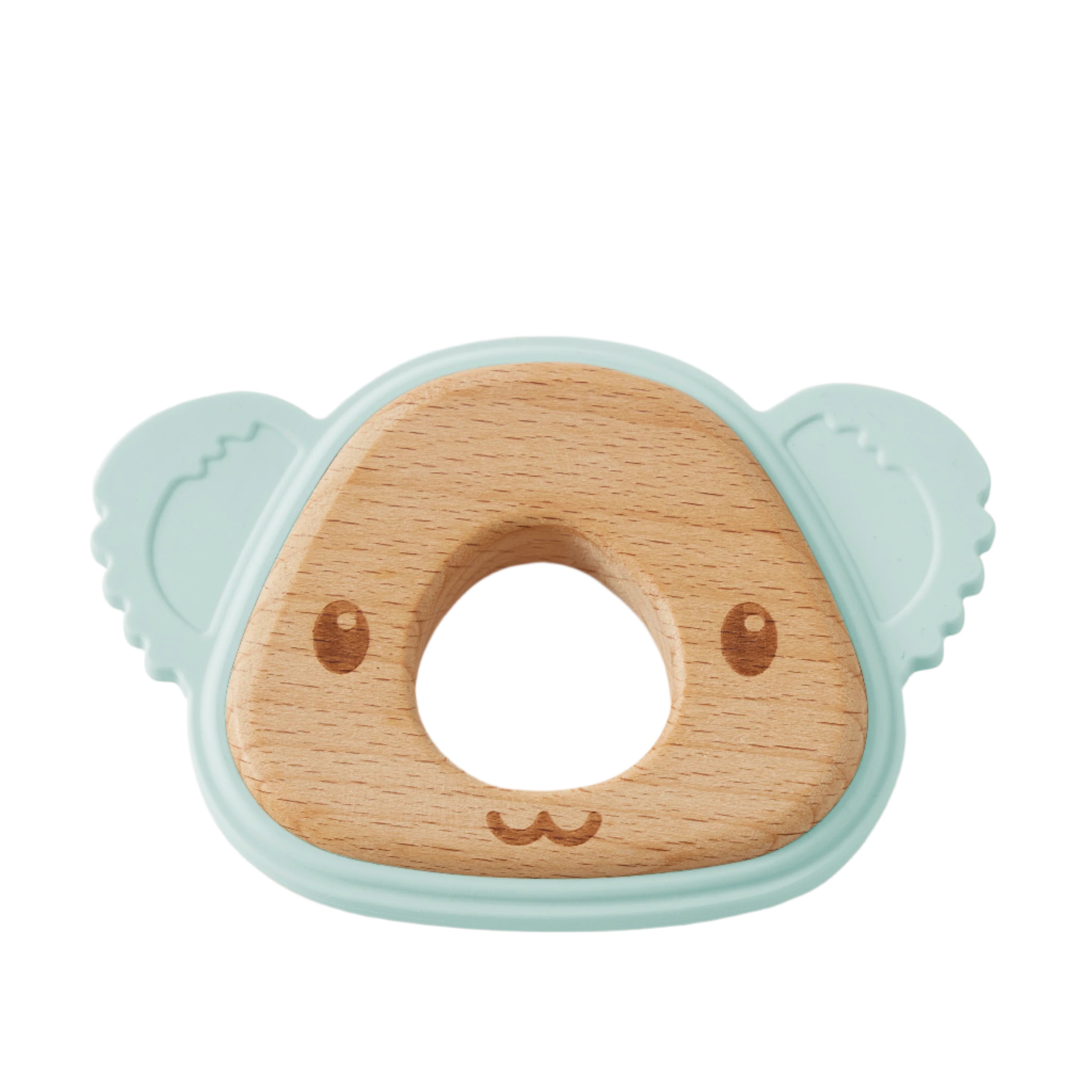 Koala Silicone & Wood Teether – Blue