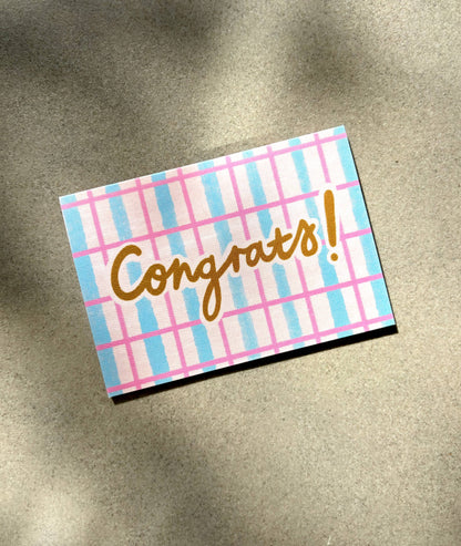 Congrats Pattern Mini Card -  Celebration