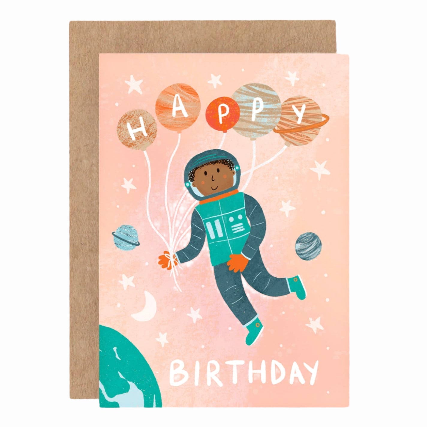 Astronaut Happy Birthday Card | Kids 