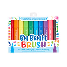 A set of big bright brush markers with chunky barrels and a variety of bright colors displayed.