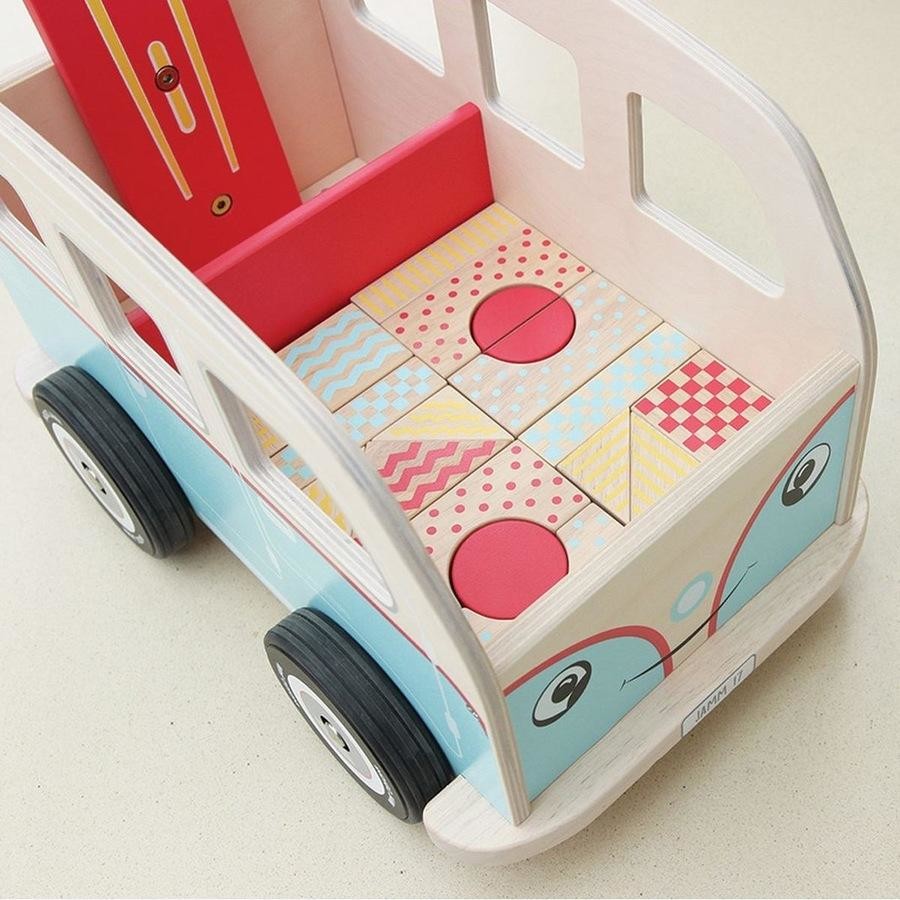Comby van wooden baby walker toy