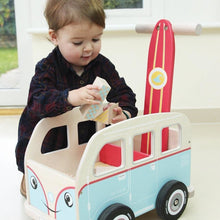Comby van wooden baby walker toy