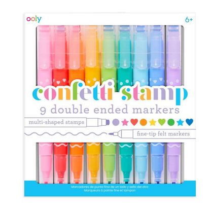 Confetti Stamp Double Ended Markers