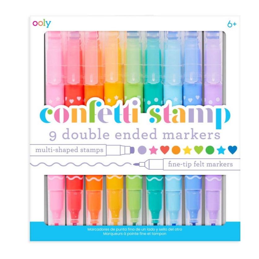 Confetti Stamp Double Ended Markers