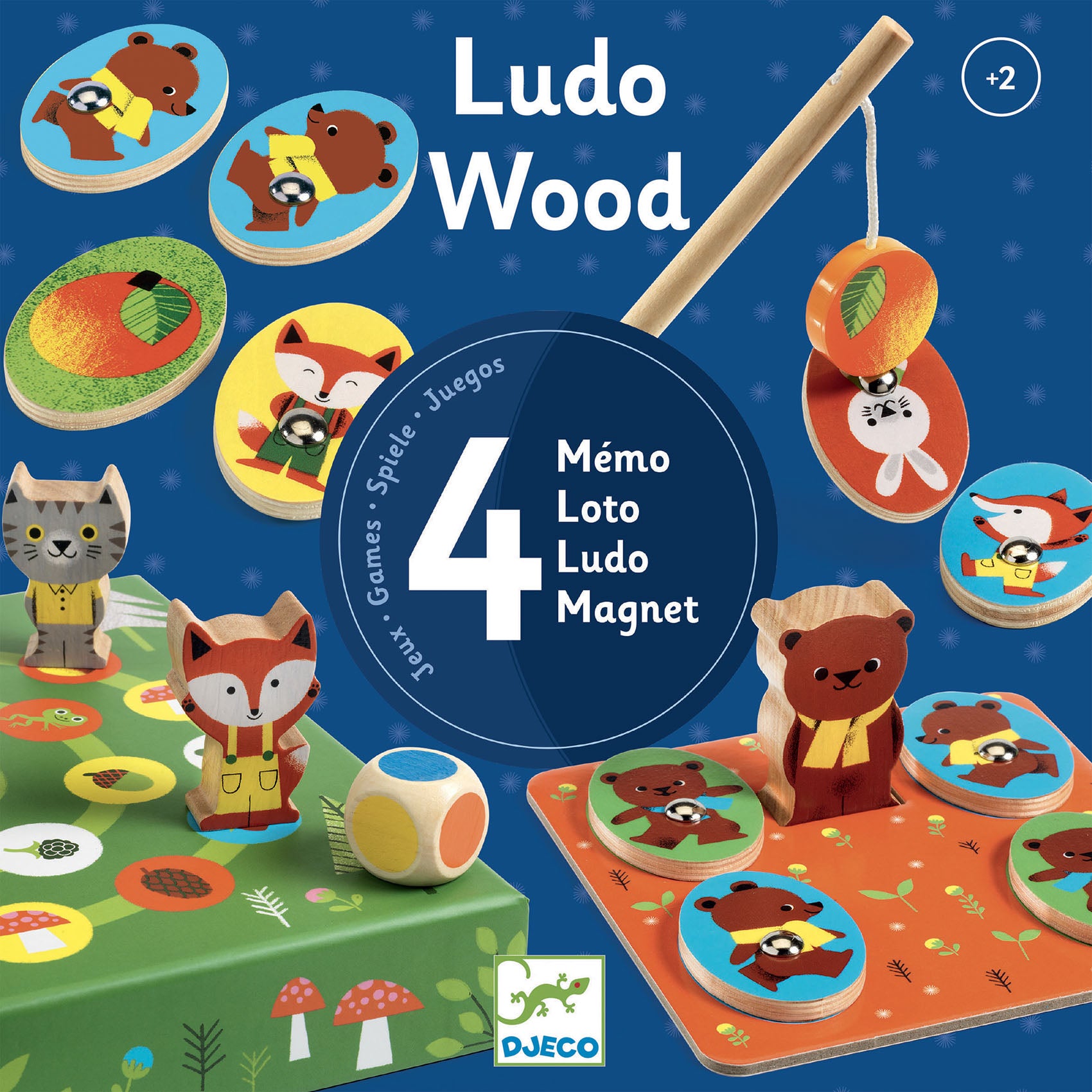 Ludo Woodland Animal 4 Games Set