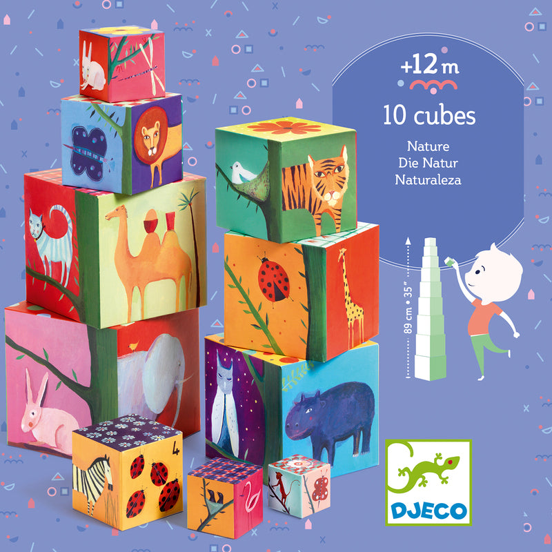 Djeco Nature and Animal cardboard blocks for stacking and nesting