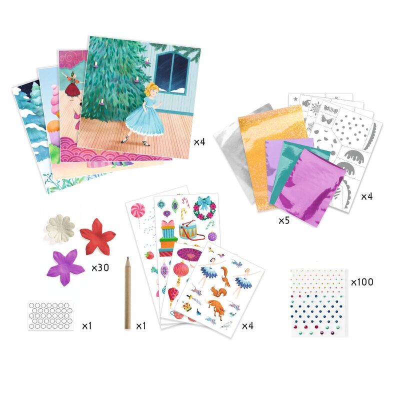 Contents of the Djeco Nutcracker decorating set