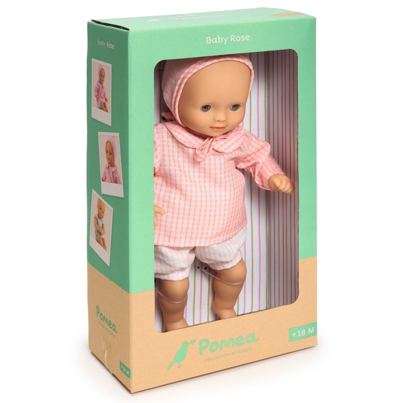 Djeco Baby Rose Pomea doll and packaging