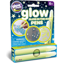 Packaging of Glow Stars glow-in-the-dark pens with two pens visible.