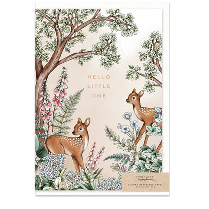 Deer Baby- Hello Little One Greeting Card