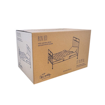 Iron Doll Bed + Bedding