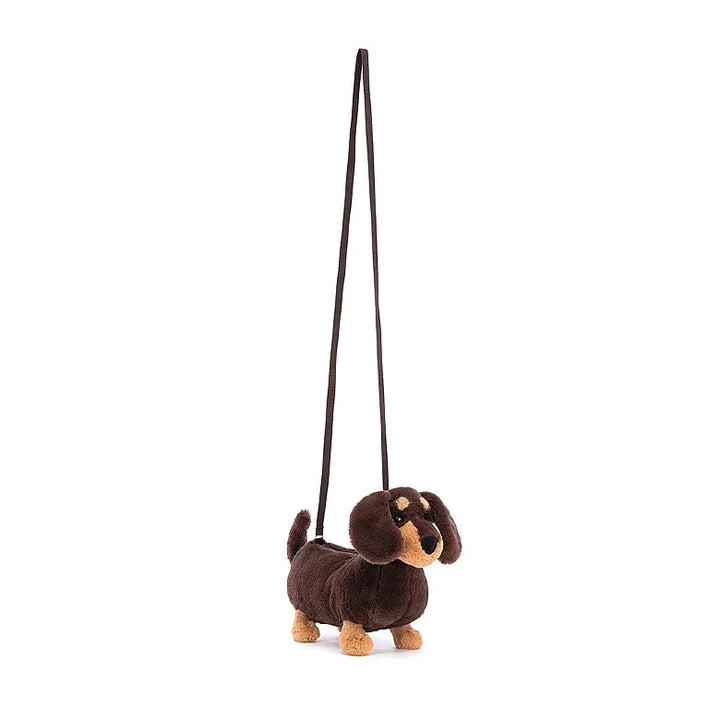 Otto brown sausage dog handbag soft toy from Jellycat - at Send A Toy