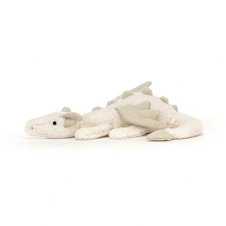 Plush dragon toy on a white background