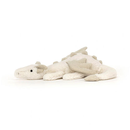 Plush dragon toy on a white background