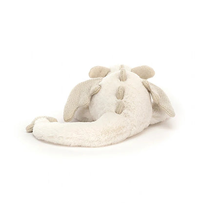 Plush dragon toy on a white background
