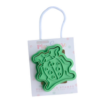 Green bio plastic ladybug dough stamper