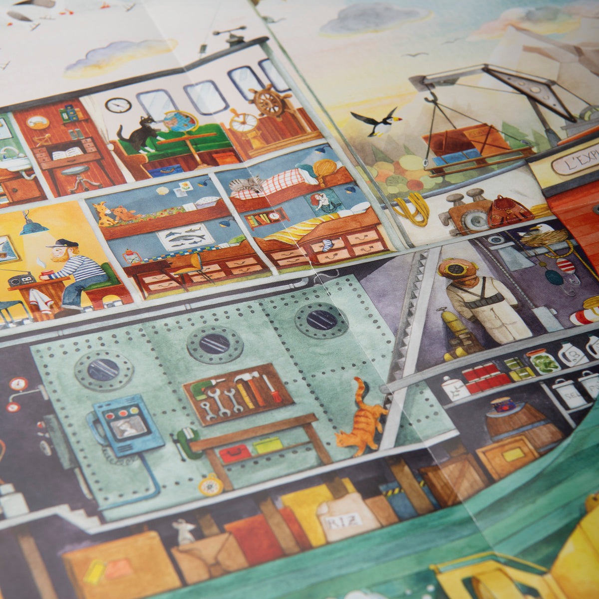 Detailed illustration of the Explorer's Ship jigsaw puzzle