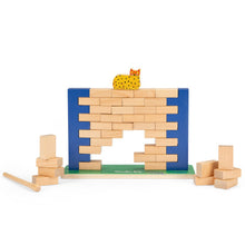 Les Toupitis Wobbly Wall wooden balancing game