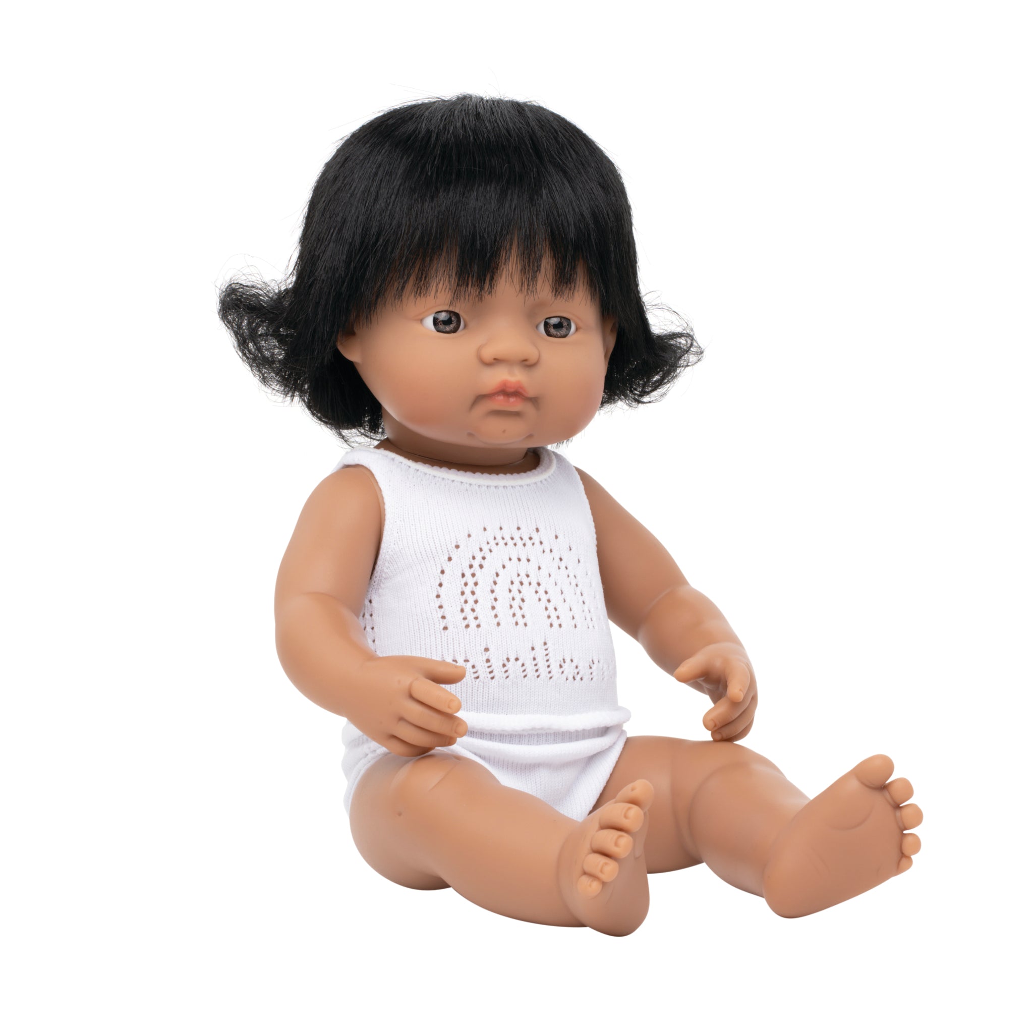 女婴身体结构正确西班牙裔娃娃 38 厘米