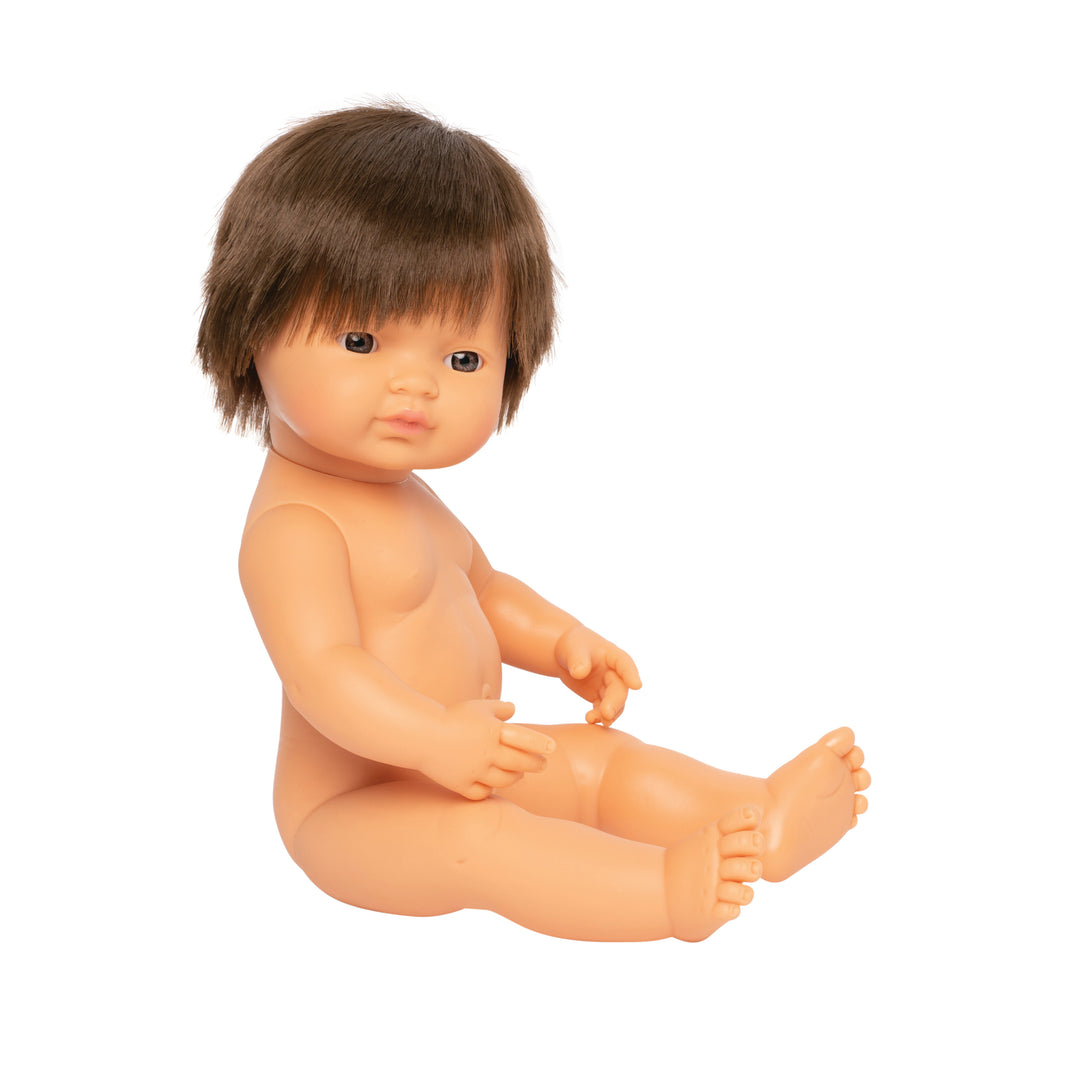 Caucasian Brunette Anatomically Correct Boy Doll -  38cm - Send A Toy