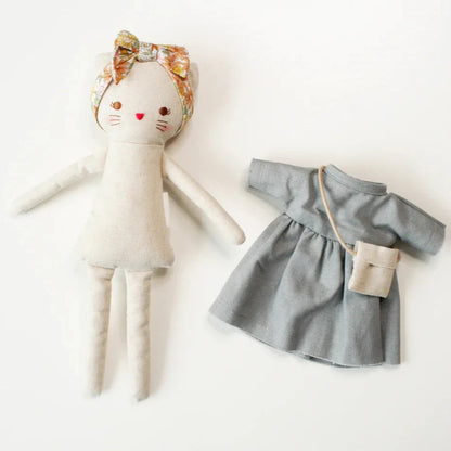 Mini Lilly Kitty Grey Linen