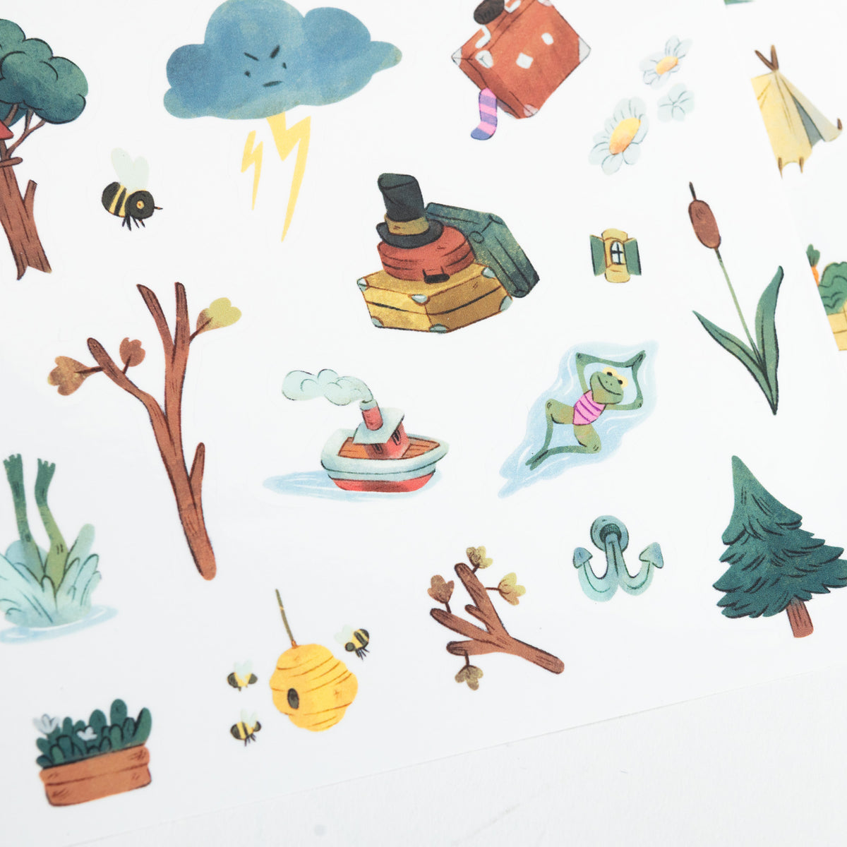 Inside illustration from La Bande à Jojo colouring and sticker book