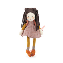 Moulin Roty Les Rosalies Mauve 31 cm rag doll, front view