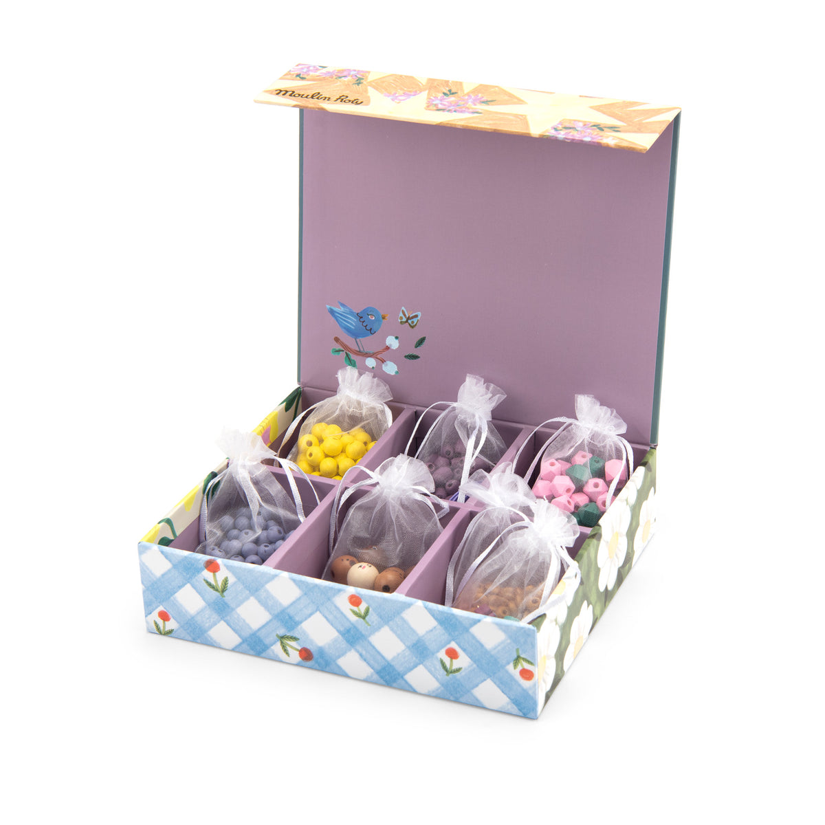 Moulin Roty Les Minouchkas wooden bead set