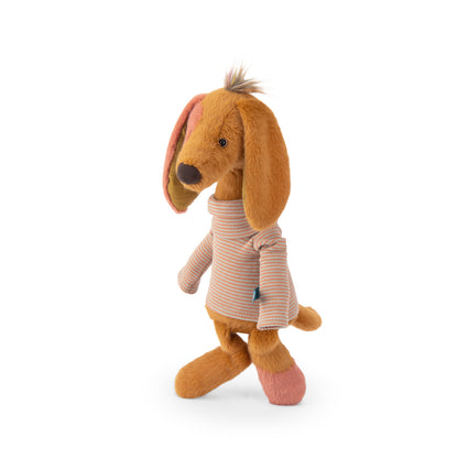 Moulin Roty Owen the dachshund soft toy, alternate view