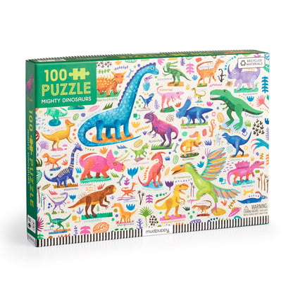 Mighty Dinosaurs 100 piece puzzle box cover