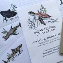 Ocean creatures illustrated kids letter writing set