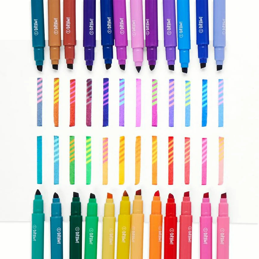 Colourful Ooly colours with markers
