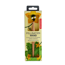 Packaging of a Pollination Wand with a visual of a bee on the flower, indicating the product's use for aiding pollination in gardens.