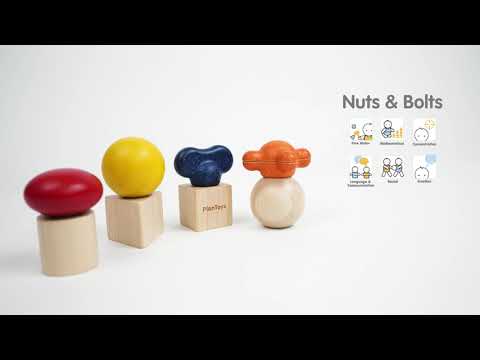 Video demonstrating the PlanToys Nuts and Bolts wooden toy product