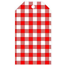 ÉTIQUETTE CADEAU - Vichy rouge